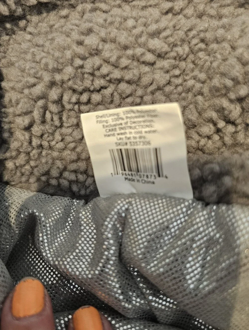Arcadia Trail Gray Navy Adjustable Insulated Dog Coat - Medium Euc